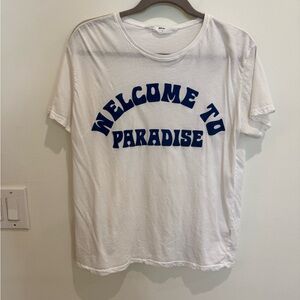 Welcome to Paradise White Tee